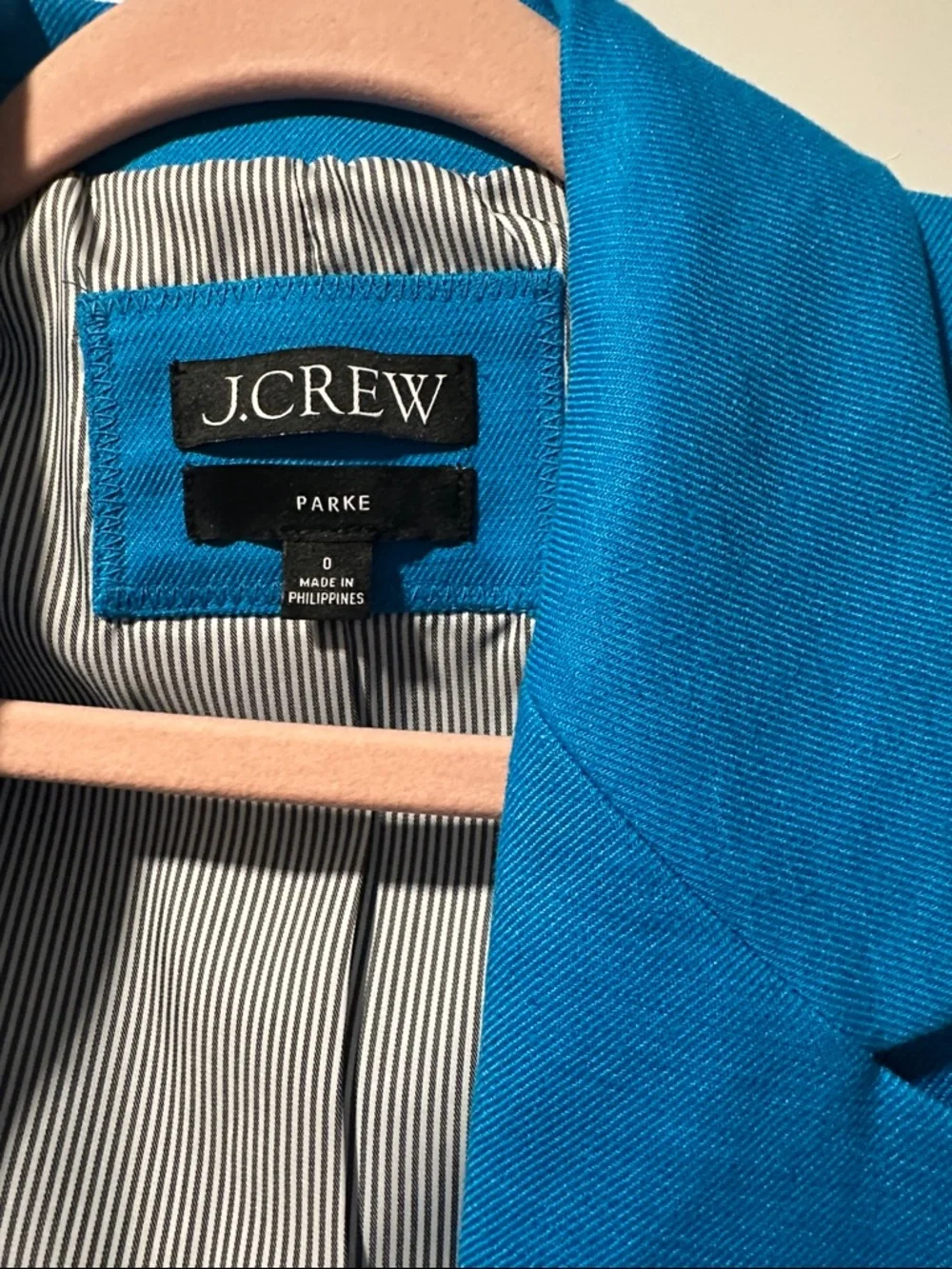 J. Crew Bright Turquoise Linen-Blend Blazer & Sheath Dress size 0 - Picture 2 of 8